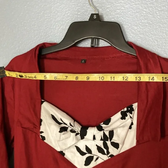 SWING DRESS/ Retro dress/ pin up dress/ maroon Size Lg - Picture 14 of 16